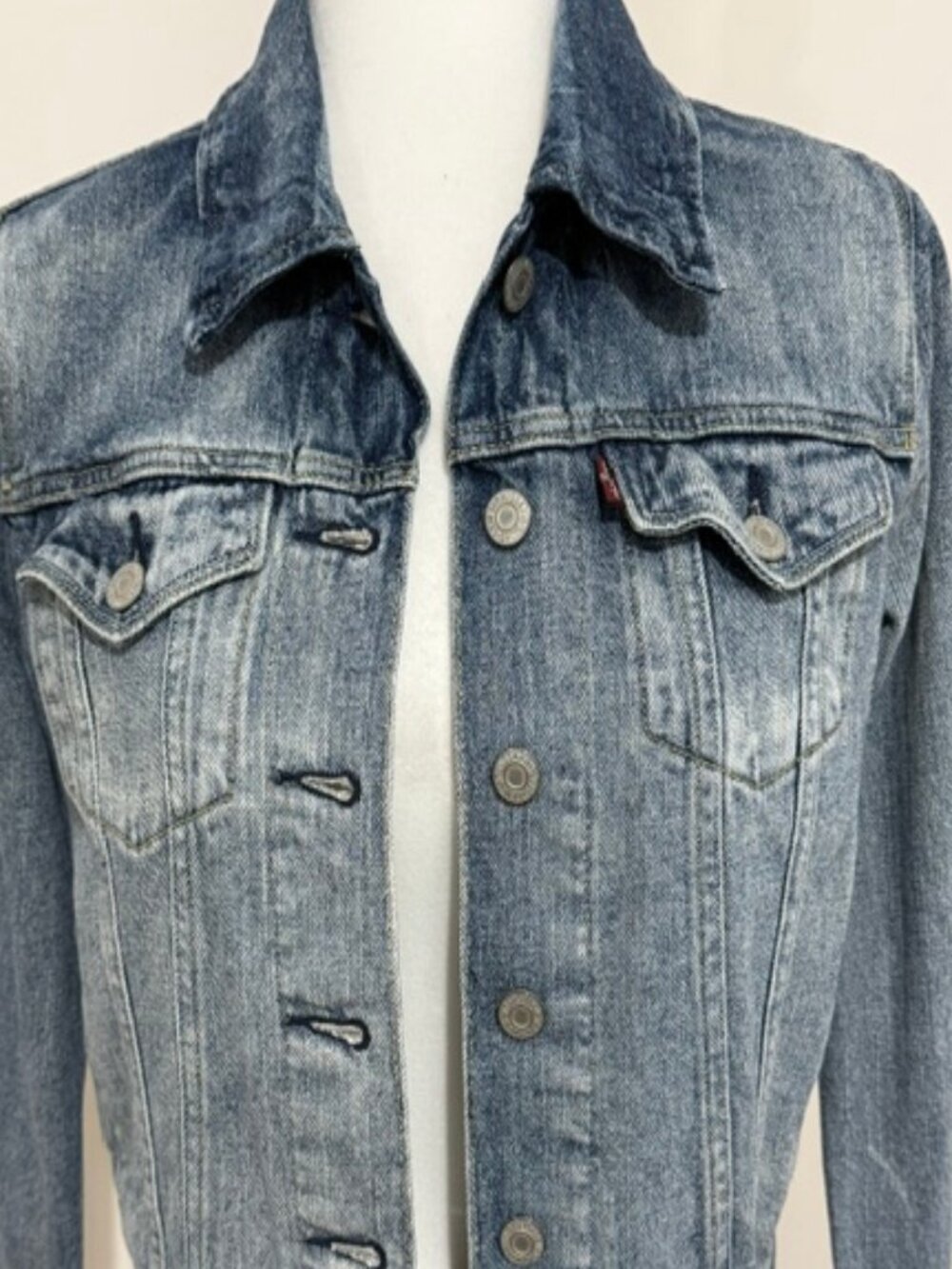 Levi’s Trucker Jean Jacket 70270-0090 Silver Label Tag Women's Size S - Picture 3 of 6